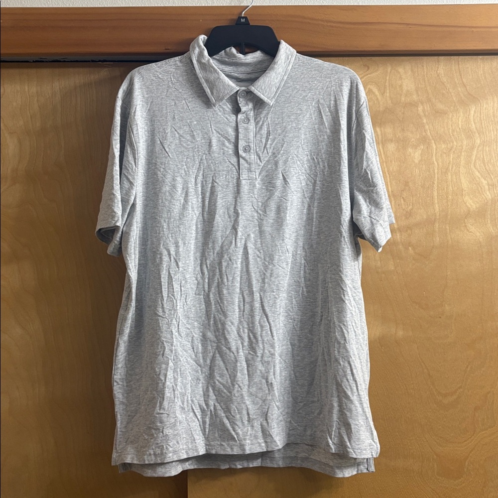 Like New Goodfellow & Co Light Heather Grey Short Sleeve Polo Men’s Size L